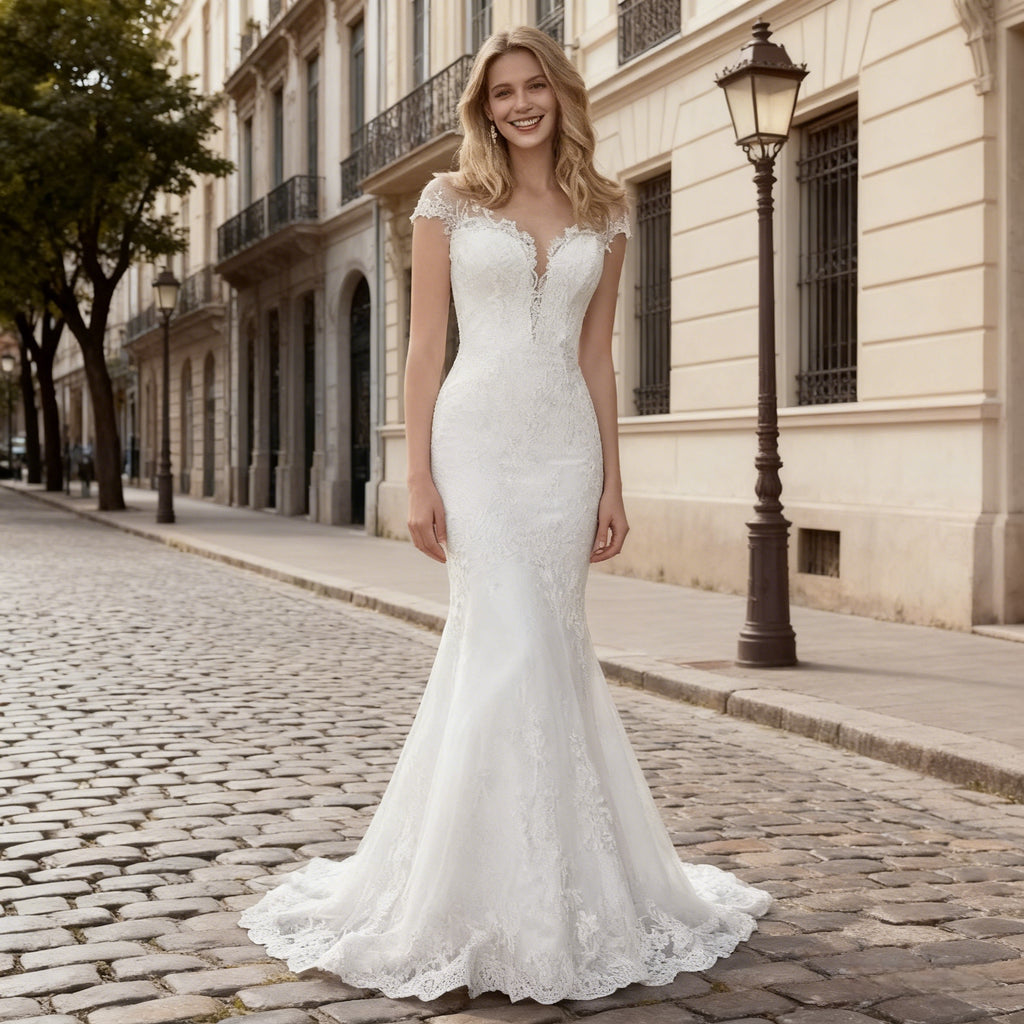 BHstyle Sexy Meerjungfrau Ball-Gown Rückenfrei Spitze Ballkleid Modern Elegant Anlassmode 2-26W