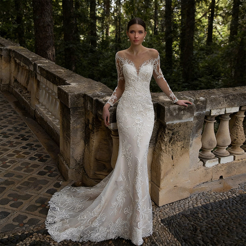 BHstyle Minimalistisches Satin Ball-Gown Meerjungfrau V-Ausschnitt Elegant Modernes Anlassmode Ballkleid 2-26W
