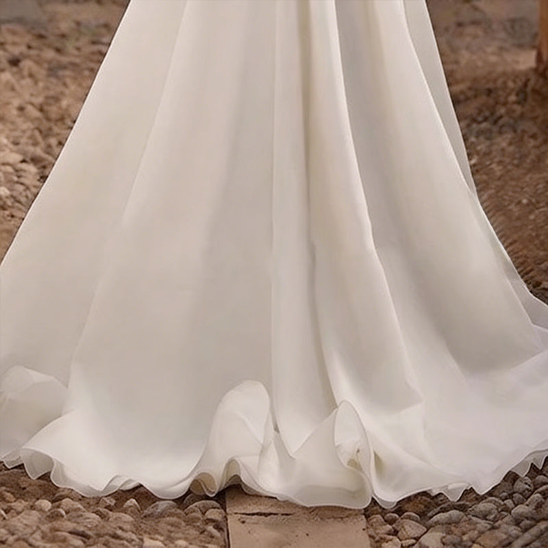 BHstyle Klassisches A-Linie Ball-Gown aus Satin – Ballkleid mit quadratischem Ausschnitt und offener Rückenpartie 32-42