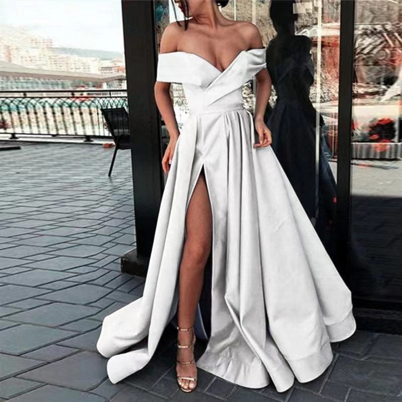 BHstyle A-Linie Ball-Gowner in mit Herz-Ausschnitt und Kristall-Gürtel Chiffon Ballkleid Elfenbein 2-26W